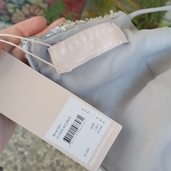 Lulu's No Signs Silver Sequin Midi Dress NWT - Picture 9 of 9